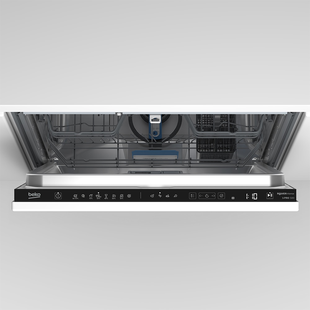Masina de spalat vase incorporabila BEKO BDIN38561P, 15 seturi, 8 programe, 60 cm, Clasa A, panou comanda negru