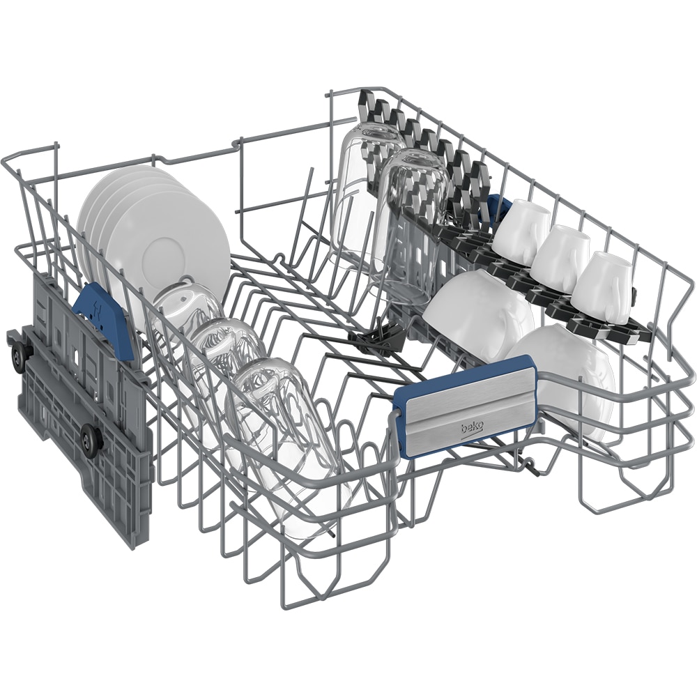 Masina de spalat vase incorporabila BEKO BDIS38050Q, 10 seturi, 8 programe, 45 cm, Clasa B, panou comanda negru