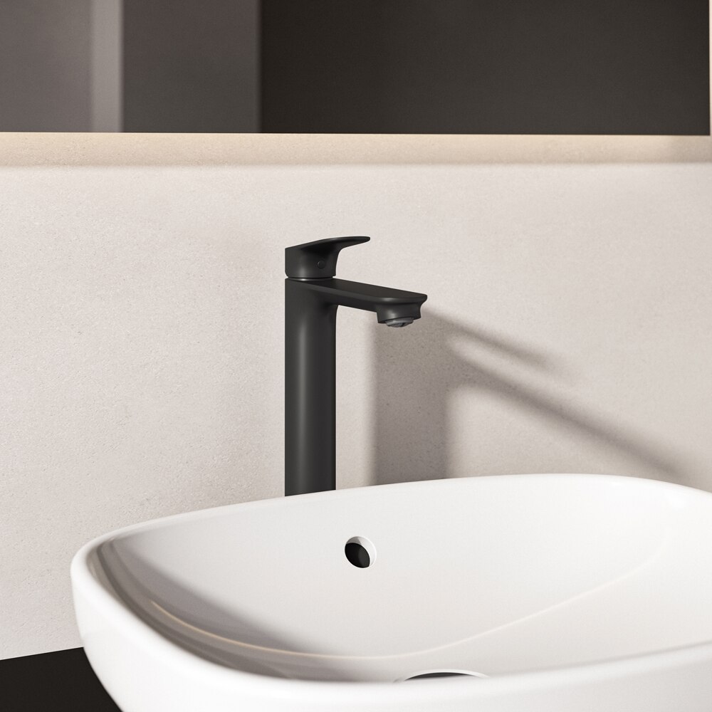 Baterie lavoar IDEAL STANDARD Ceralife O BE013XG, Pipa inalta, alama sanitara, negru mat