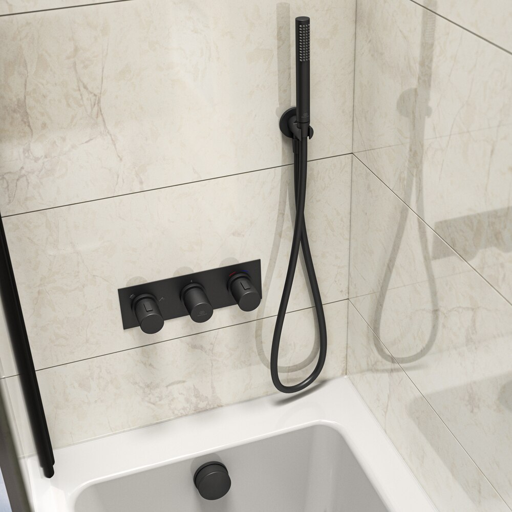 Furtun de dus IDEAL STANDARD IdealRain BE125XG, 1.25 m, negru mat