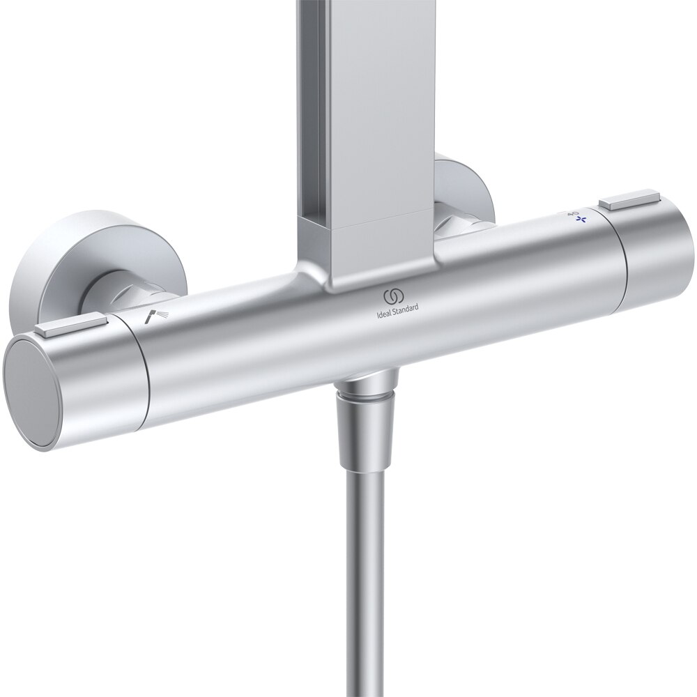 Sistem dus IDEAL STANDARD Ceratherm ALU+ BE210SI 26, termostat, 2 functii, argintiu