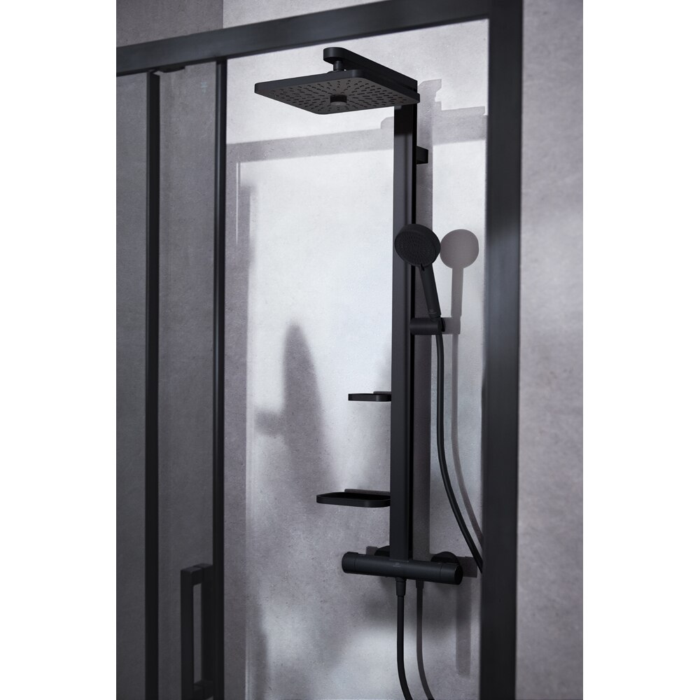 Sistem dus IDEAL STANDARD Ceratherm ALU+ BE210XG 26, termostat, 2 functii, negru mat