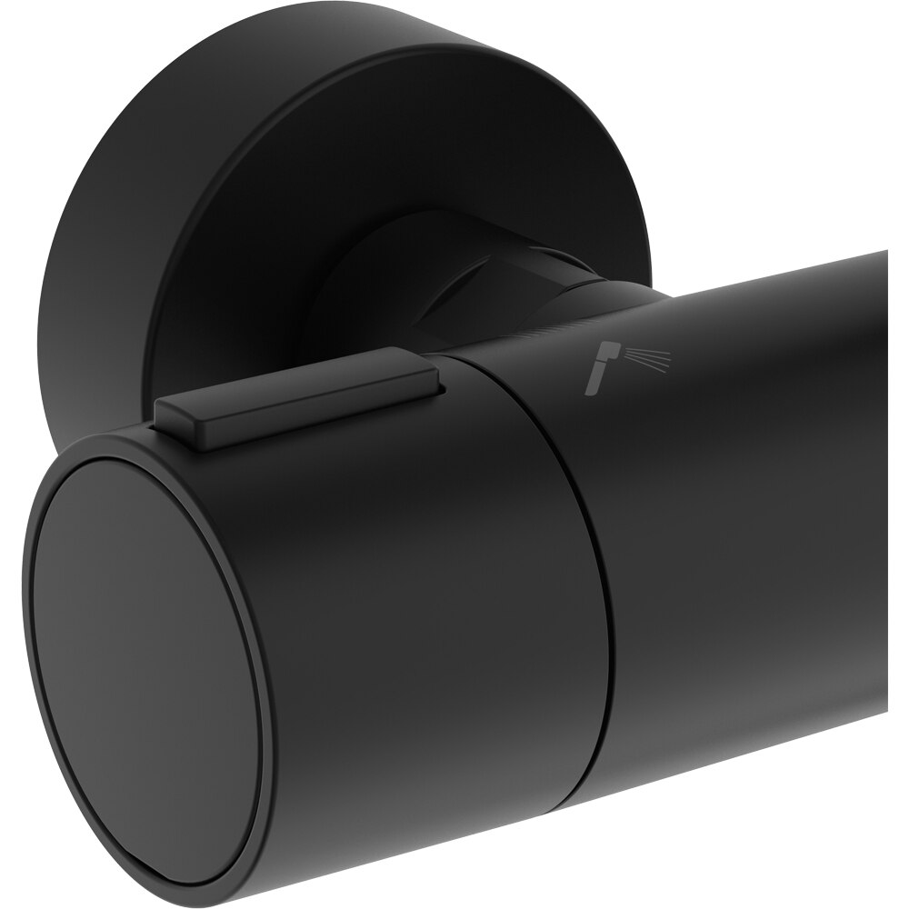 Sistem dus IDEAL STANDARD Ceratherm ALU+ BE210XG 26, termostat, 2 functii, negru mat