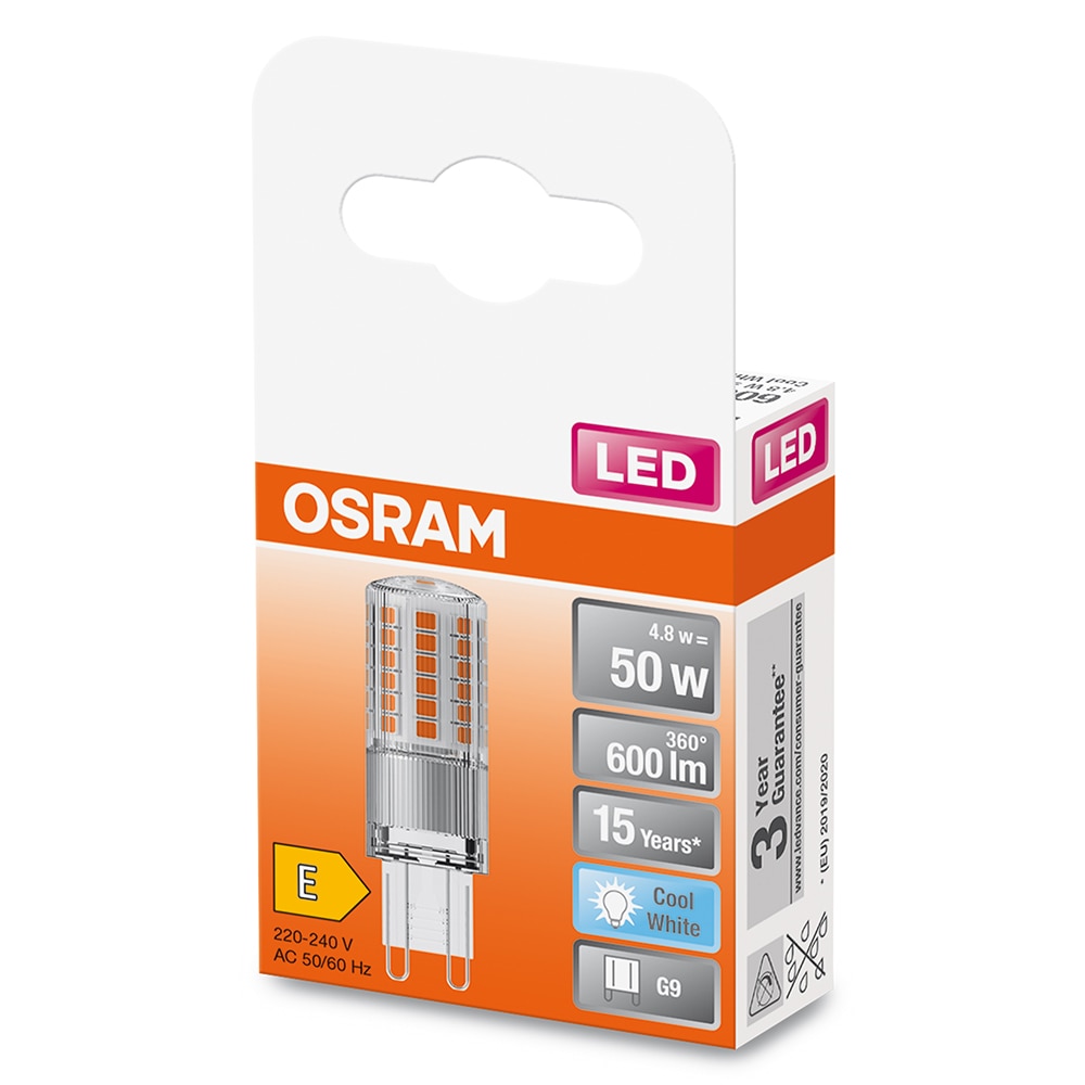 Bec LED OSRAM 4058075432482, G9, 4.8W, 600lm, lumina neutra