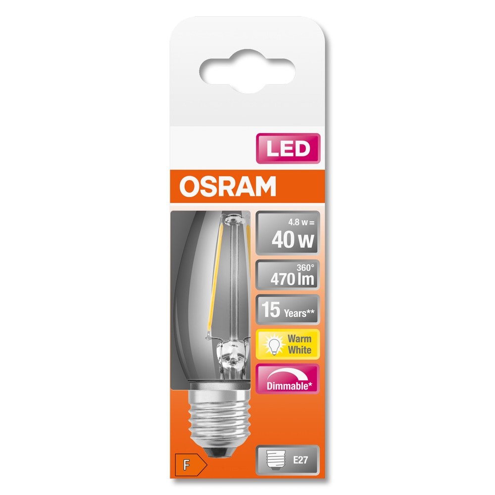 Bec LED Vintage OSRAM Superstar Filament, E27, 4.8W, lumina calda