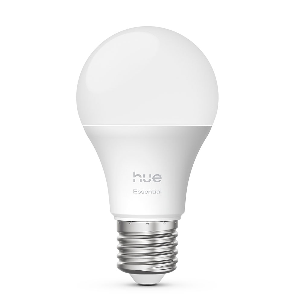 Kit 3 becuri LED Smart PHILIPS Hue Essential, E27, 8W, 806lm, Wi-Fi, lumina variabila + Consola