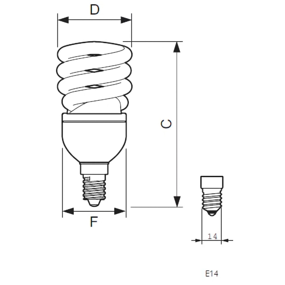 Bec PHILIPS EconomyTwister, E14, 12W, 741lm, lumina calda