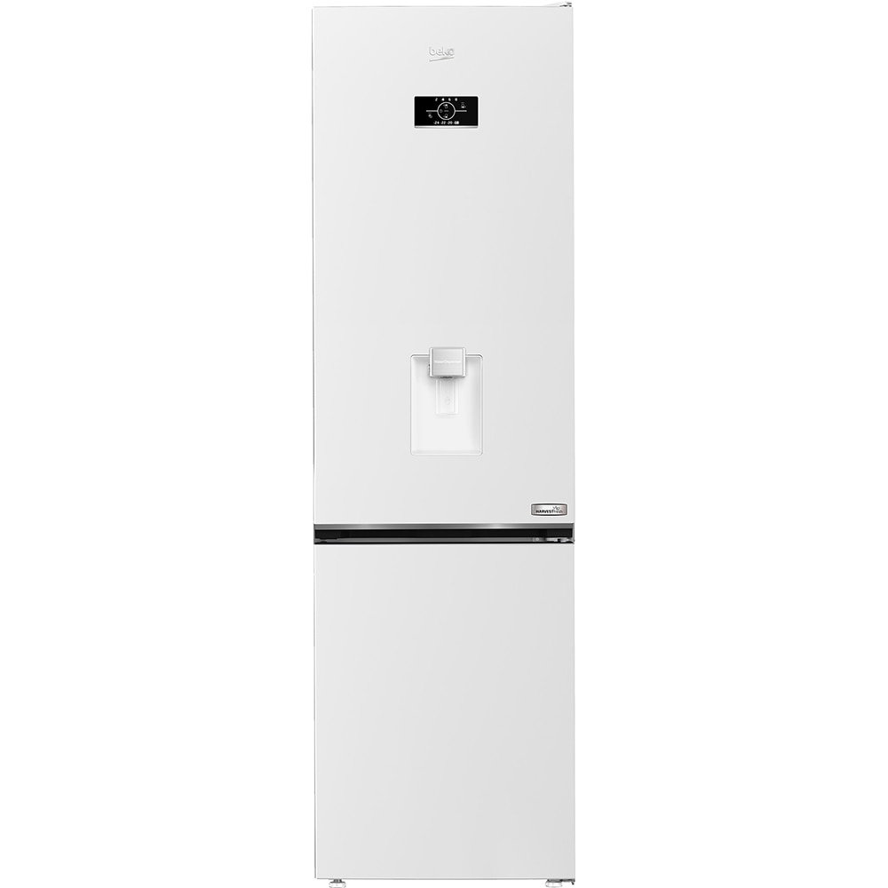 Combina frigorifica BEKO B3RCNA404HDW, No Frost, 355 l, H 203.5 cm, Clasa E, Dozator apa, alb