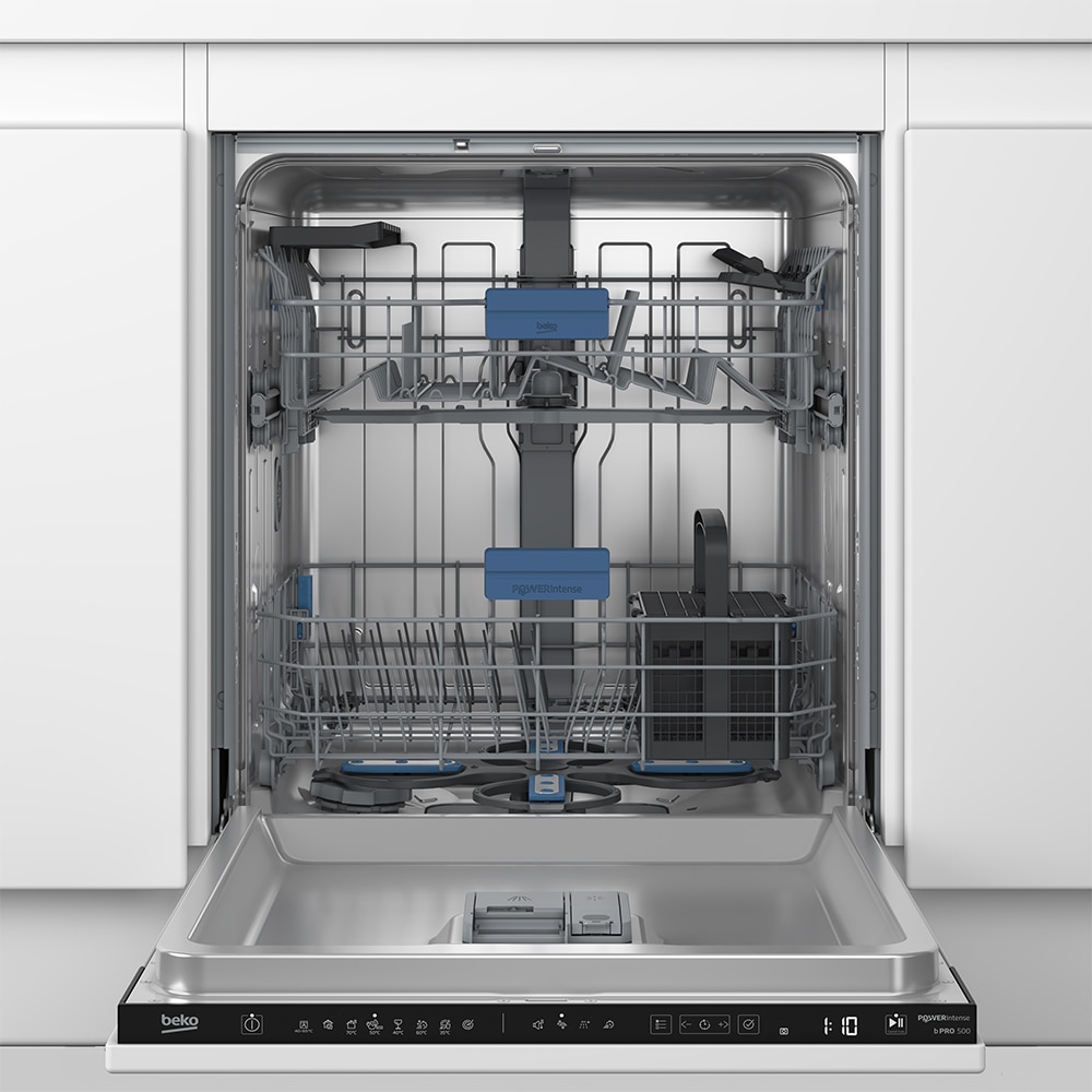 Masina de spalat vase incorporabila BEKO BDIN38440P, 14 seturi, 8 programe, 60 cm, Clasa C, panou comanda negru