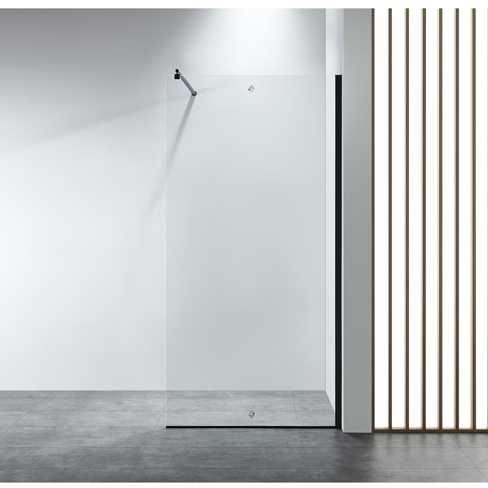Paravan dus walk-in BELFORM Infinity 27BL2003, aluminiu, sticla securizata transparenta, 80 x 200 cm, negru