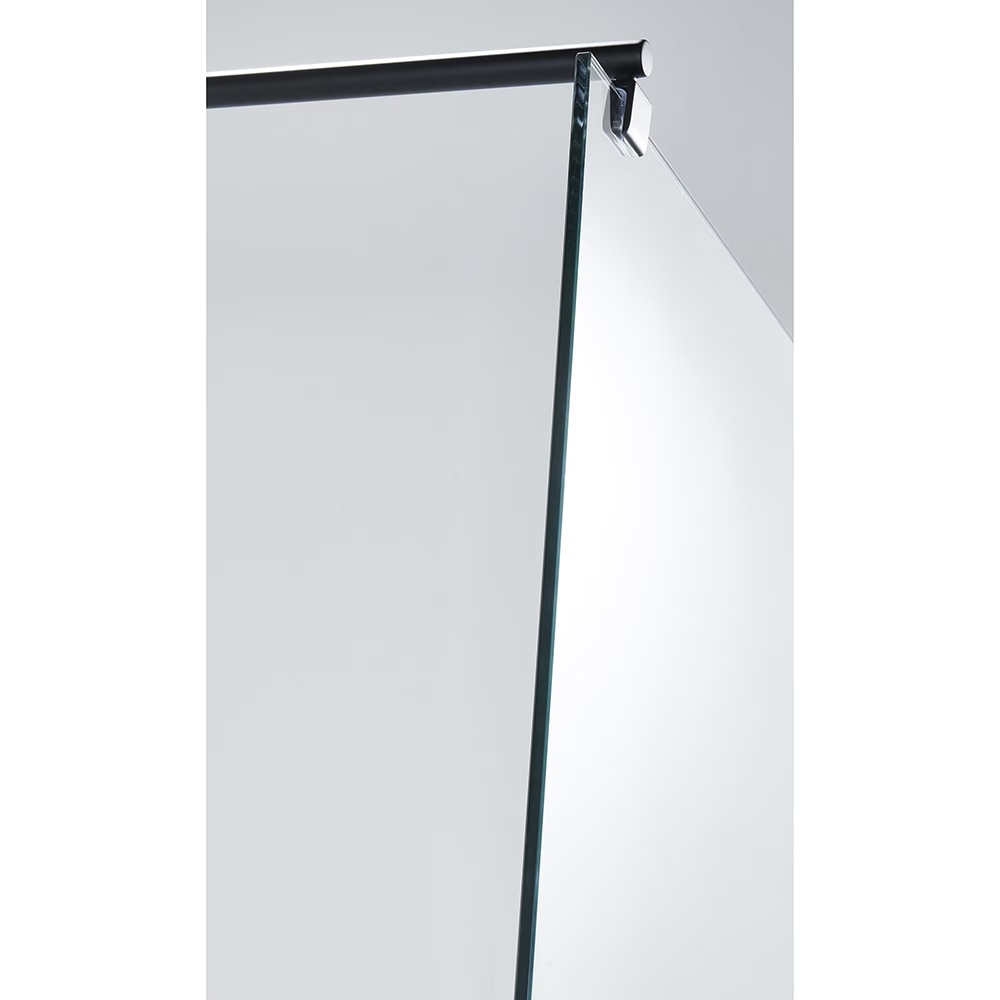 Paravan dus walk-in BELFORM Infinity 27BL2003, aluminiu, sticla securizata transparenta, 80 x 200 cm, negru