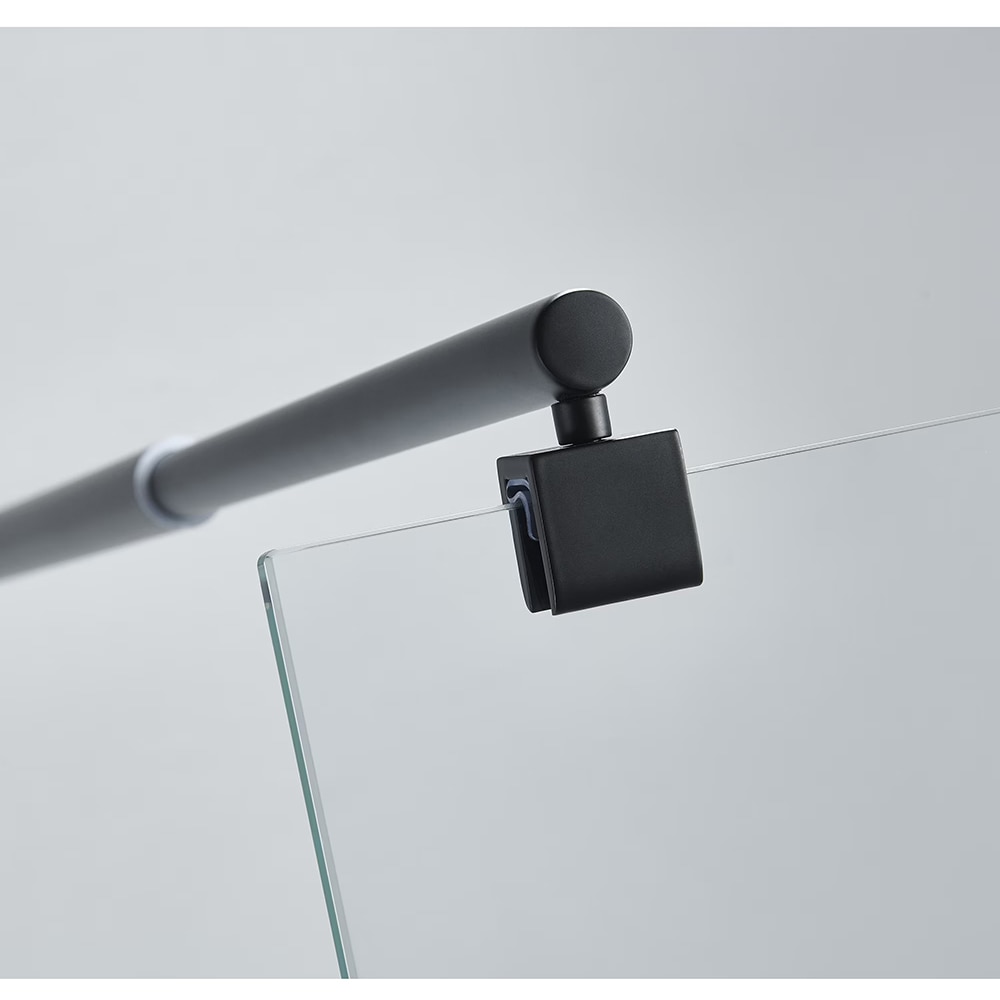 Paravan dus walk-in BELFORM Infinity 27BL2003, aluminiu, sticla securizata transparenta, 80 x 200 cm, negru