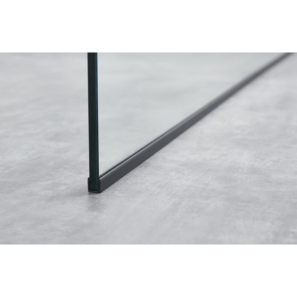 Paravan dus walk-in BELFORM Infinity 27BL2003, aluminiu, sticla securizata transparenta, 80 x 200 cm, negru