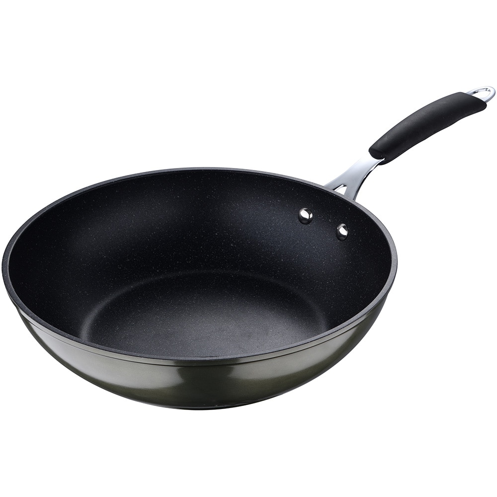 Tigaie wok BERGNER Midnight BG-30129-GR, 28cm, aluminiu, negru