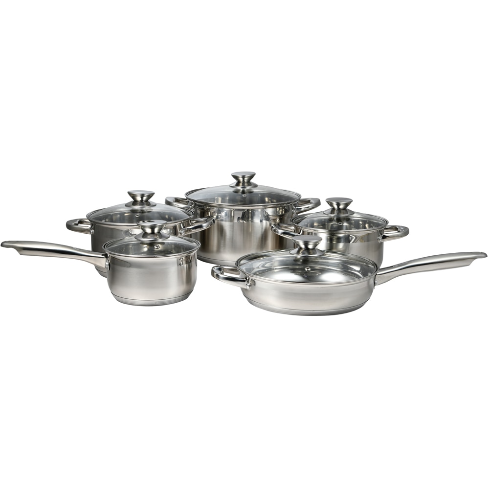 Set vase BERGNER Munich BG-32144-MM-RO, 10 piese, 16-24cm, 1.8-6.1l, inox