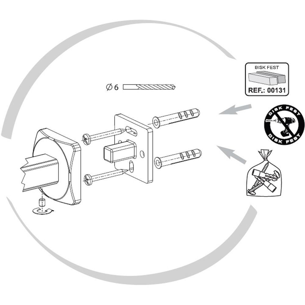 Savoniera BISK Ice 04852, crom