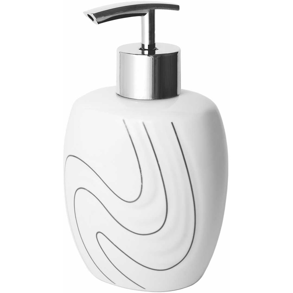 Dispenser sapun lichid BISK Wave 05975, 300 ml, alb