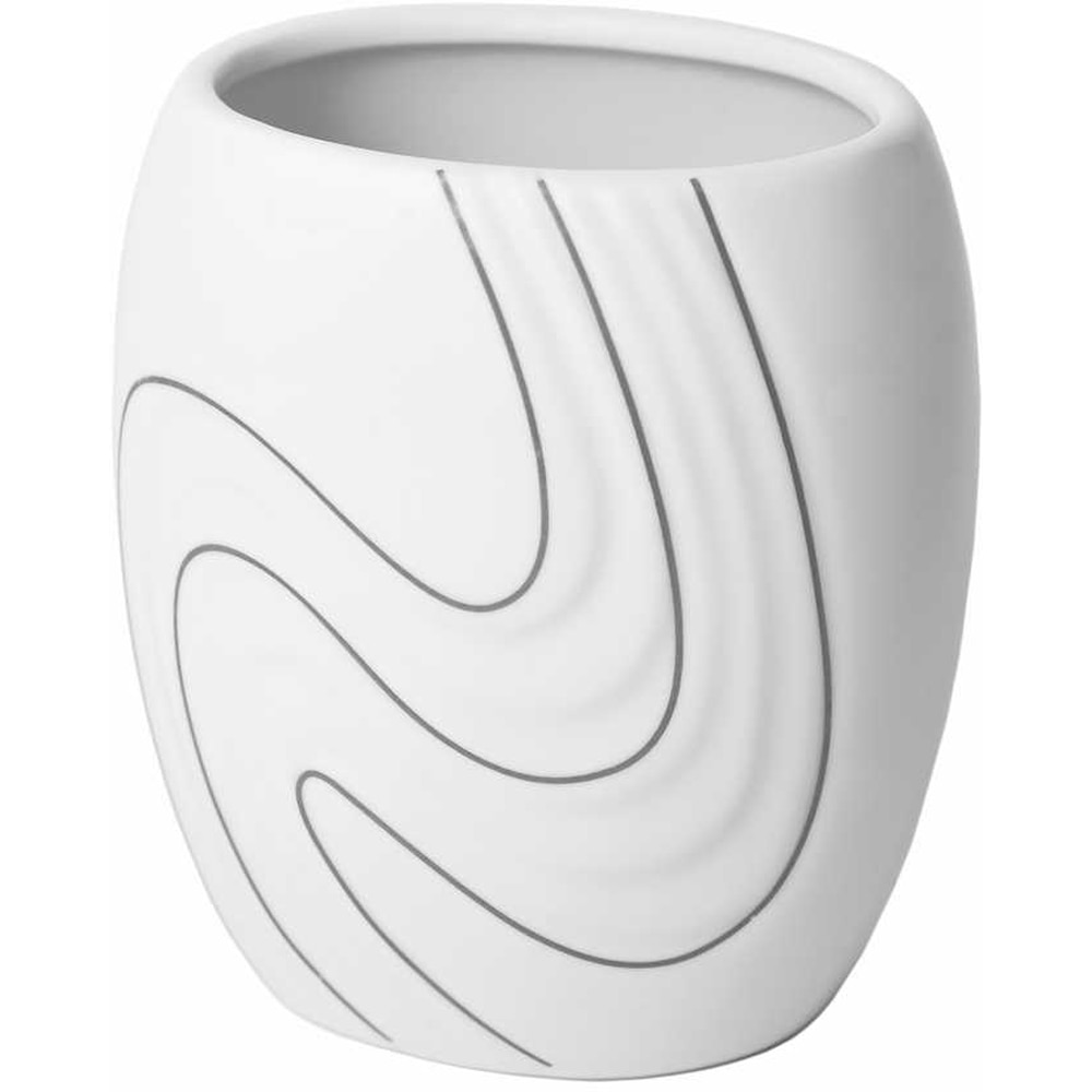 Pahar baie BISK Wave 05976, alb