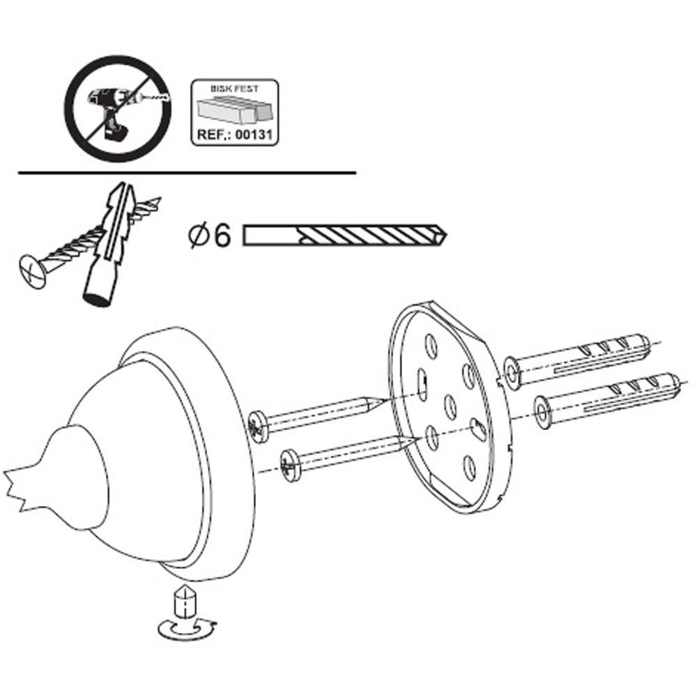 Set perie toaleta BISK Grenada 06896, crom