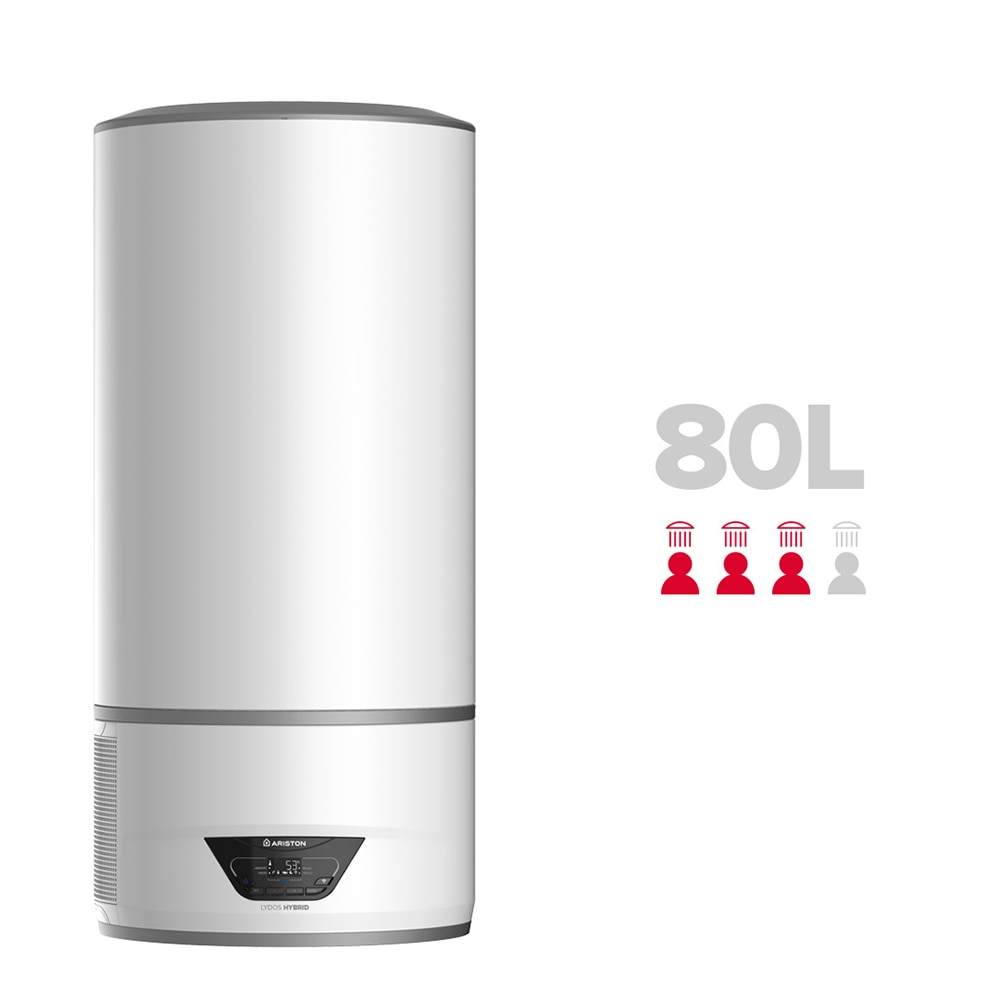 Boiler electric ARISTON Lydos Hybrid, Wi-Fi, 80L, 1200W, alb