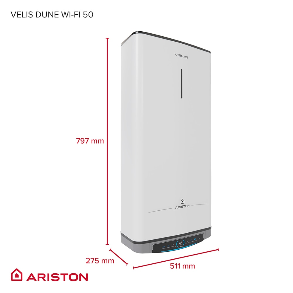 Boiler electric ARISTON Velis Dune, Wi-Fi, 50L, 1500W, alb