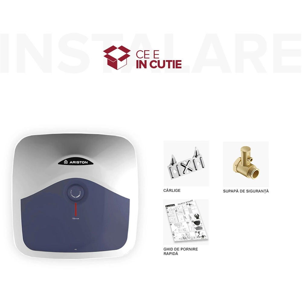 Boiler electric ARISTON BLU EVO R, 15l, 1200W, alb