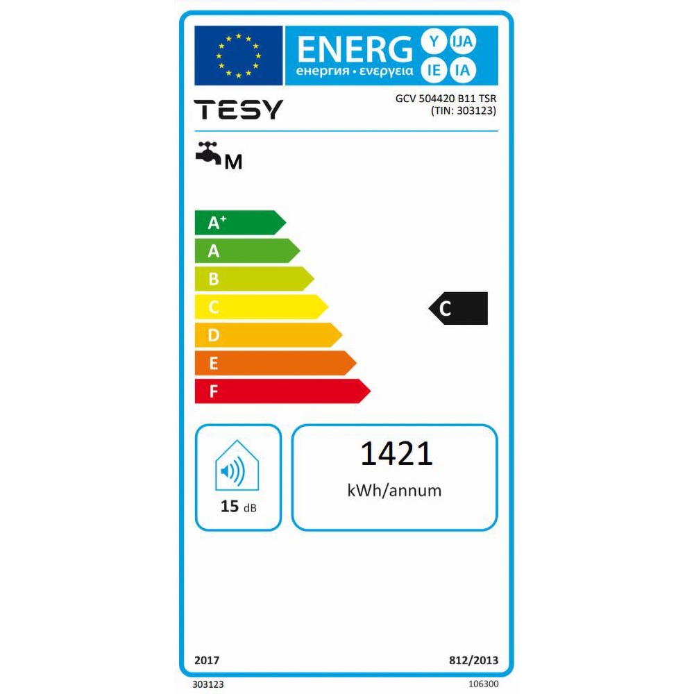 Boiler electric TESY BiLight GCV 504420 B11 TSR, 50l, 2000W, alb