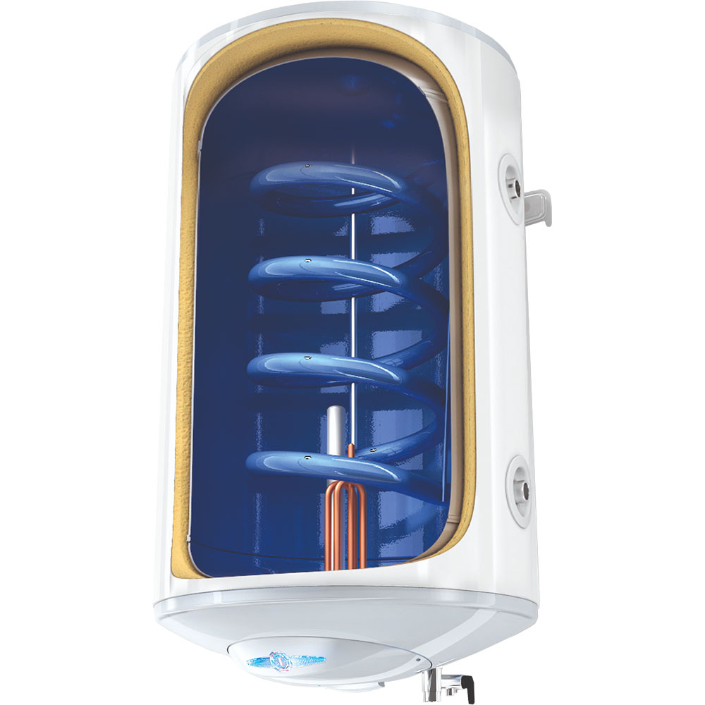 Boiler termo-electric vertical TESY BiLight cu 1 serpentina GCVS 804420 B11 TSR, 80l, 2000W, alb
