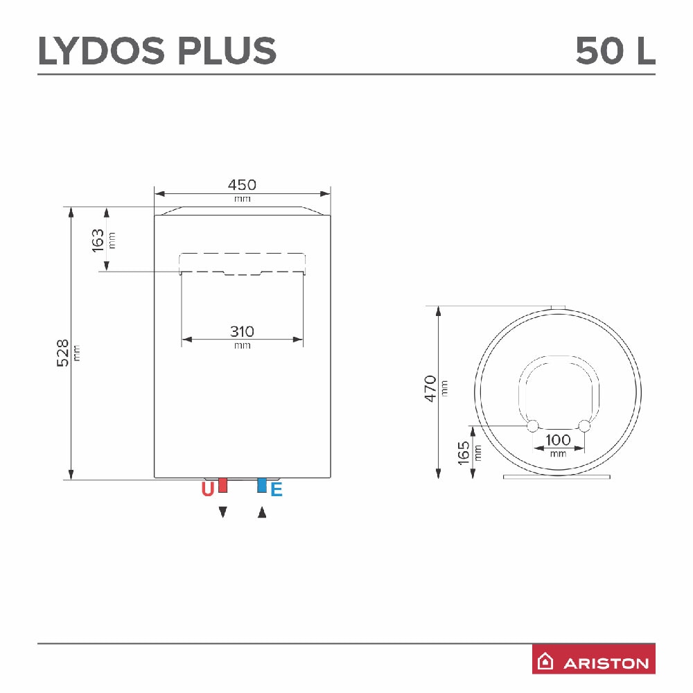 Boiler electric ARISTON Lydos Plus, 50L, 1800W, alb