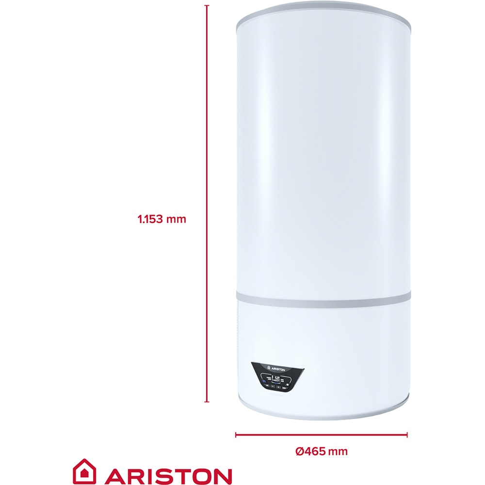Boiler electric cu pompa de caldura ARISTON Lydos Hybrid, Wi-Fi, 100l, 1200W, alb