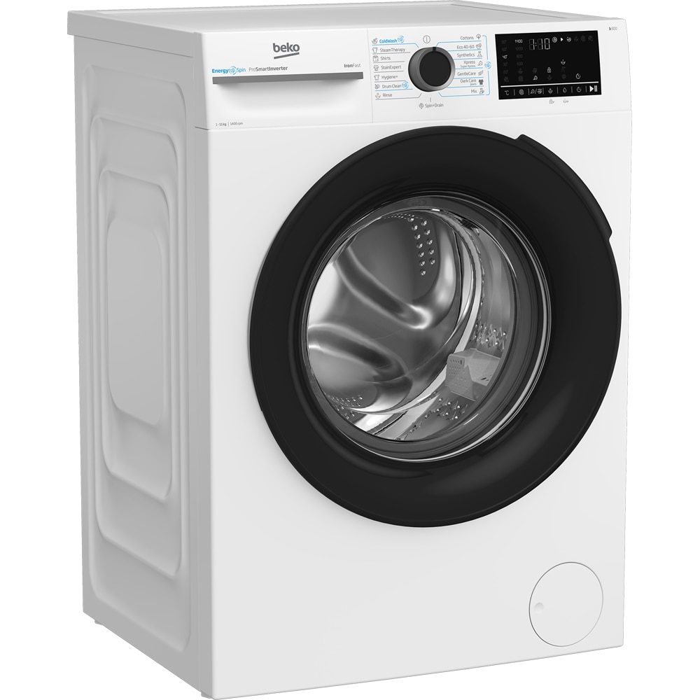 Masina de spalat rufe frontala BEKO BM3WFST411415W, EnergySpin, SteamCure, 11 kg, 1400rpm, Clasa A, alb