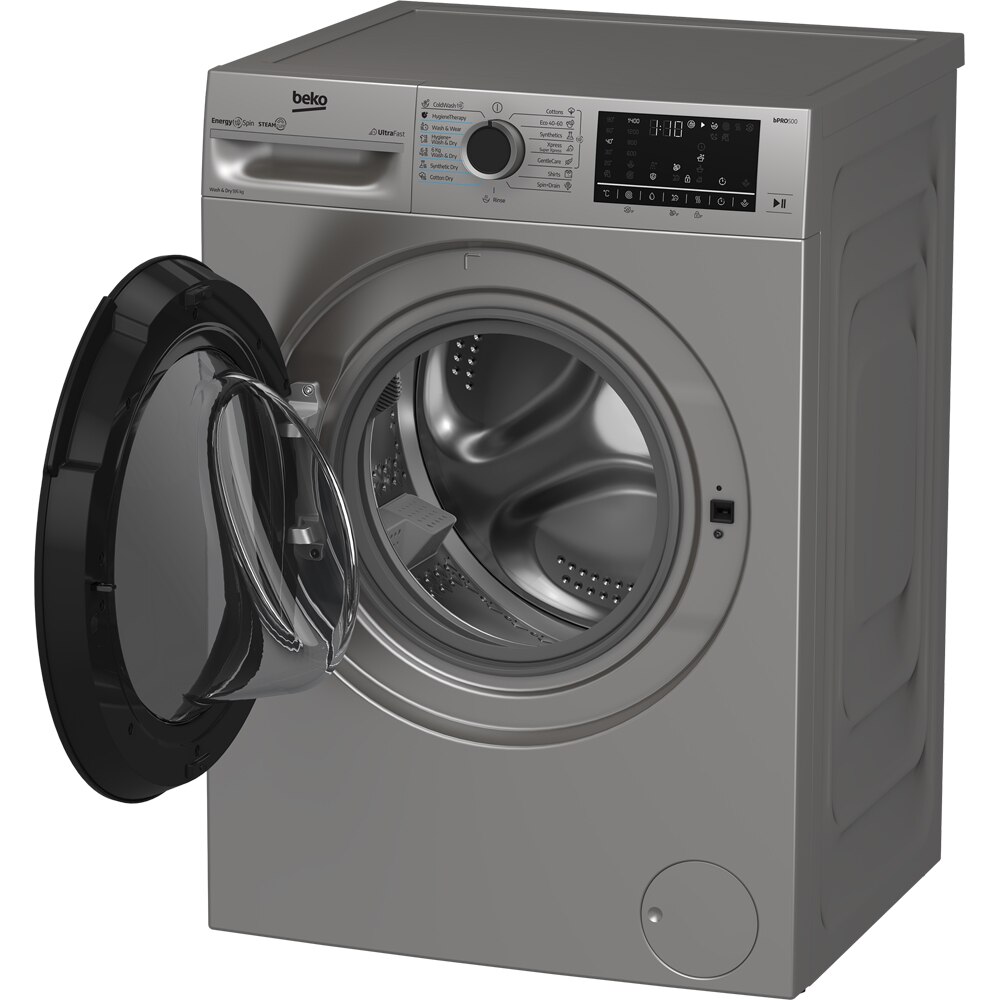 Masina de spalat rufe frontala cu uscator BEKO BM5DFT49442GB, SteamCure, 9/6 kg, 1400rpm, Clasa A/D, gri