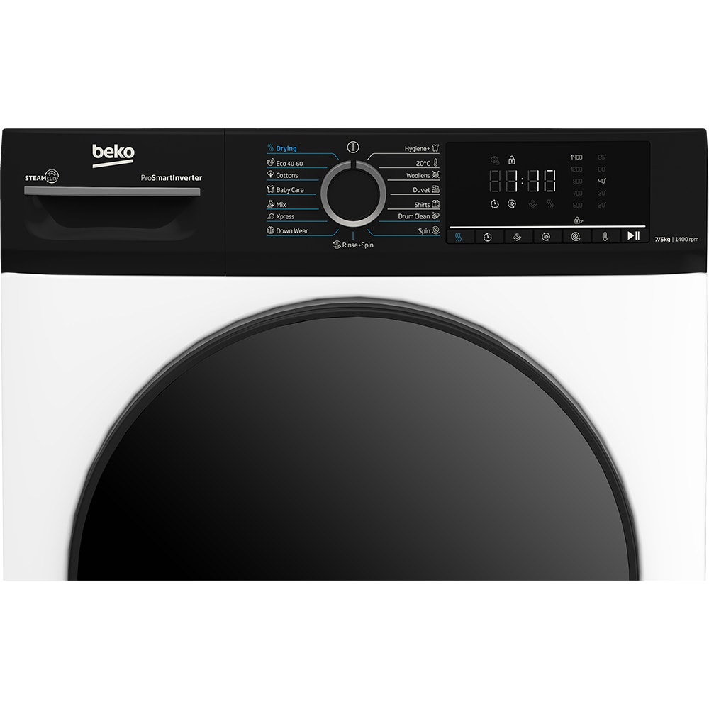 Masina de spalat rufe frontala cu uscator BEKO BMM5DFO5741WPB, SteamCure, 7/5 kg, 1400rpm, Clasa A/D, alb