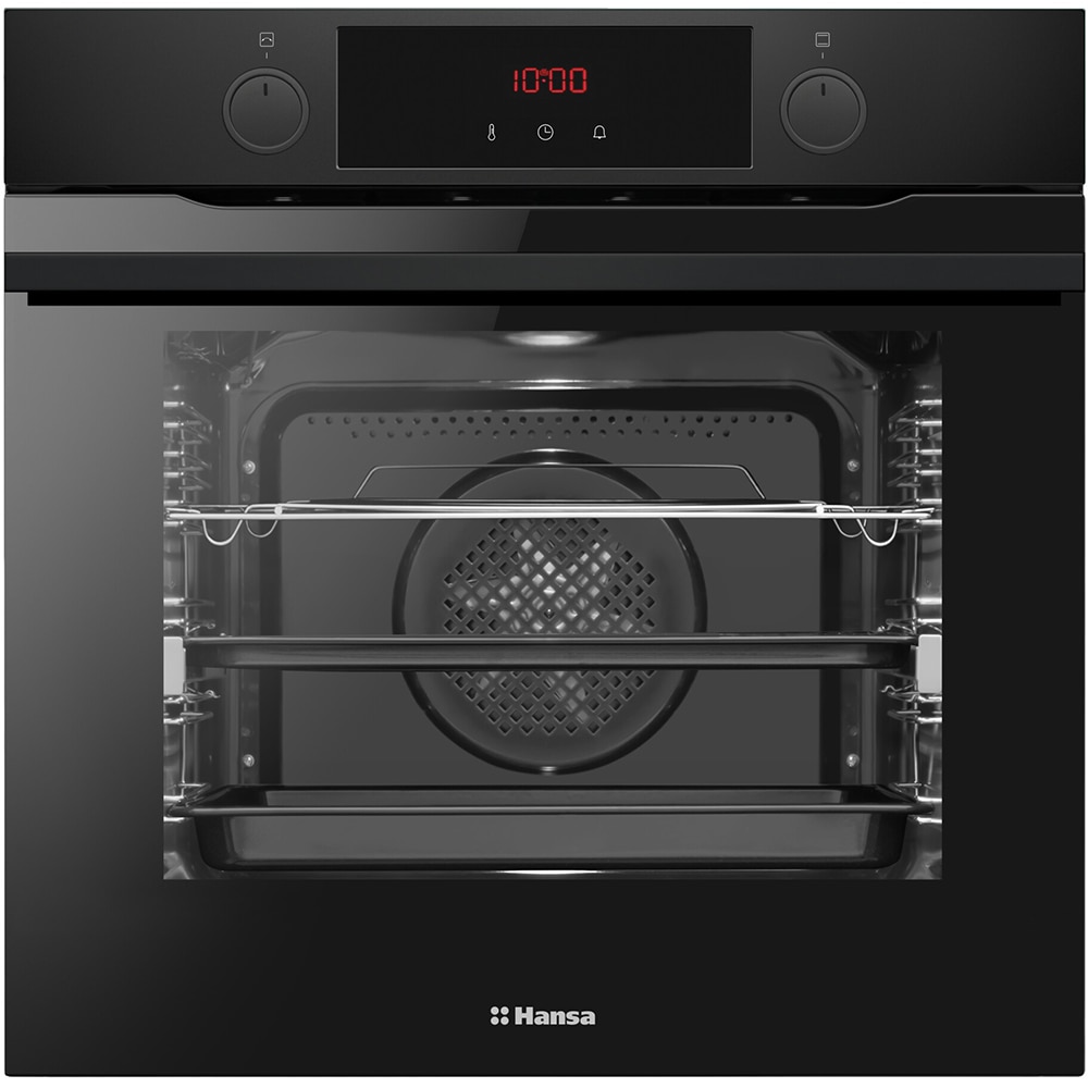 Cuptor incorporabil HANSA BOES684605, Electric, Autocuratare Steam Cleaning, 77 litri, Clasa A, negru