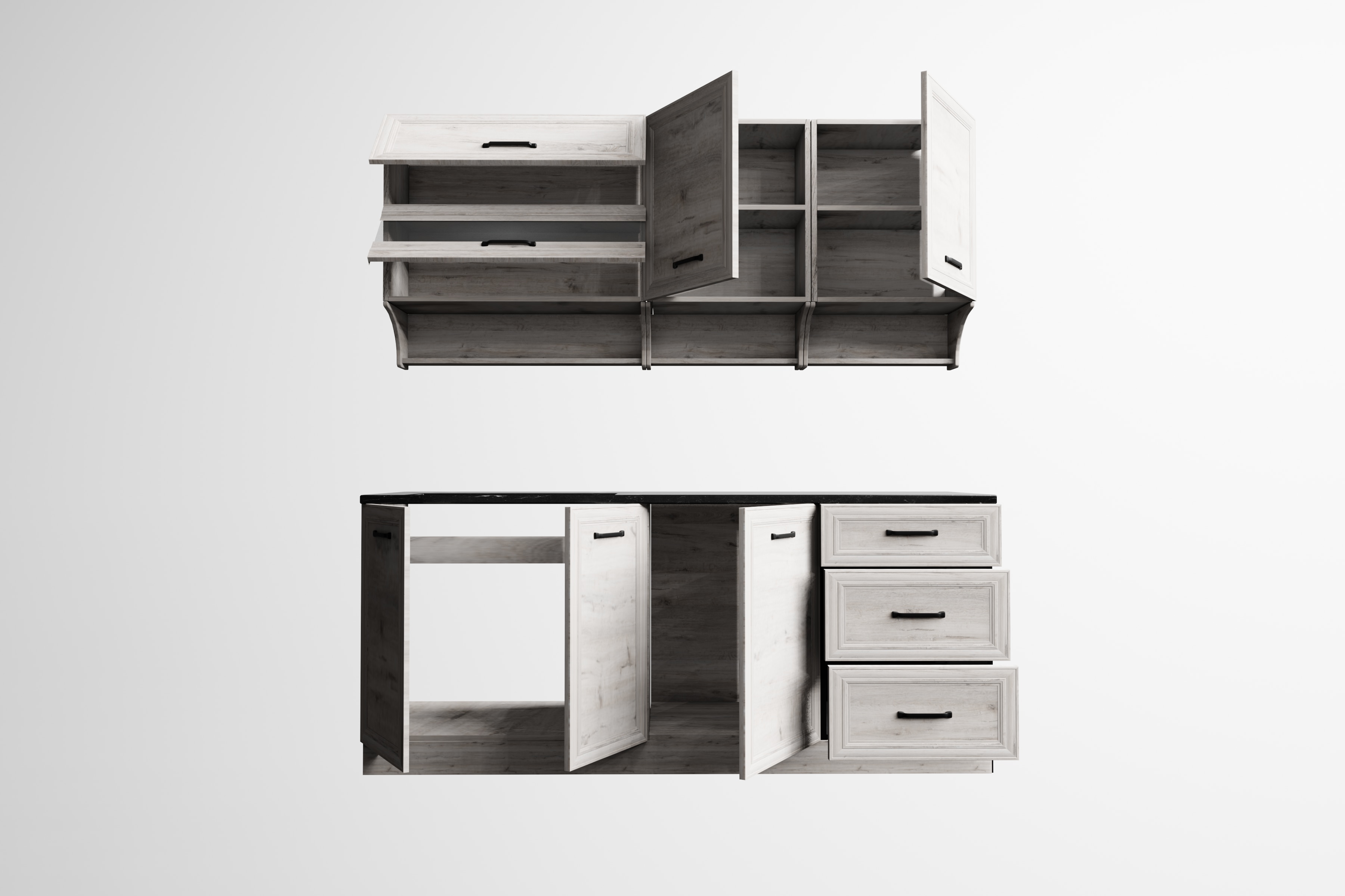 Kit bucatarie Bonita, stejar, 200 cm