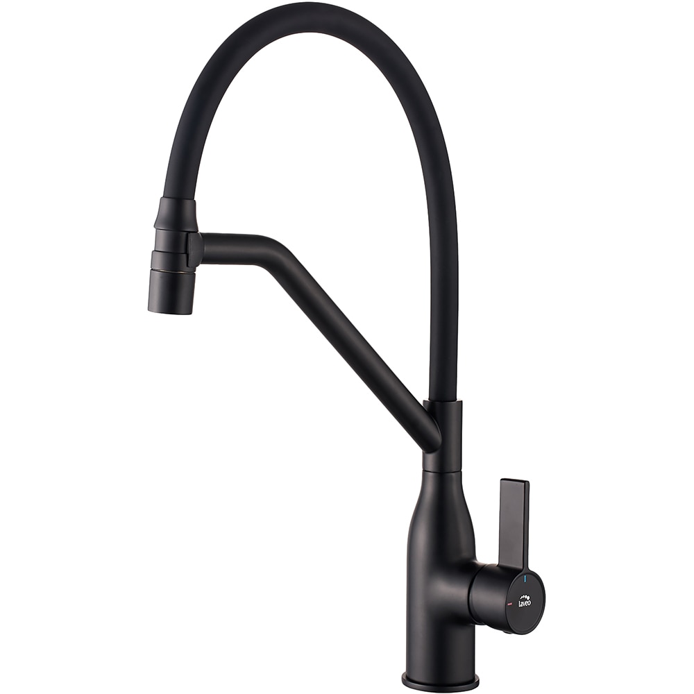 Baterie bucatarie LAVEO Botta B45 B78D, pipa flexibila, alama, negru