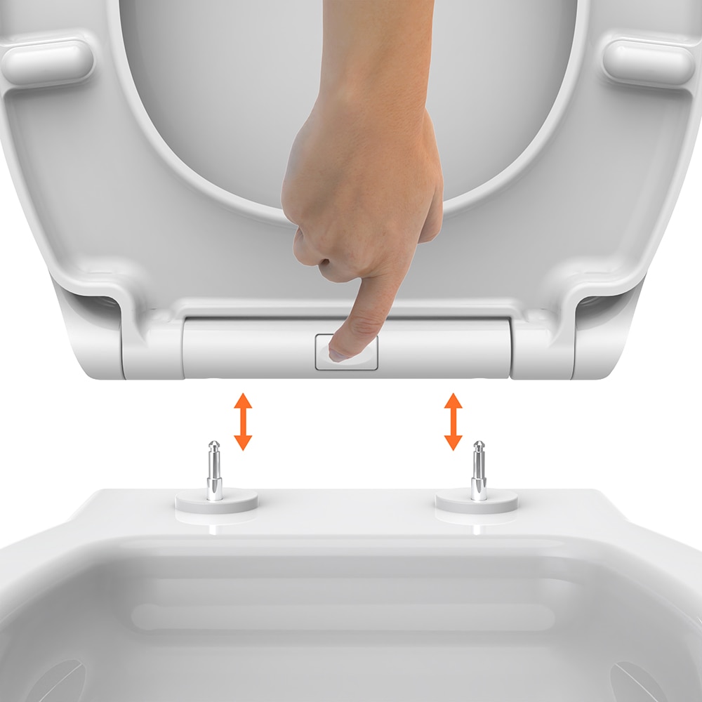 Capac WC GOODHOME Kouban BP261NT_R, inchidere lenta, duroplast, alb