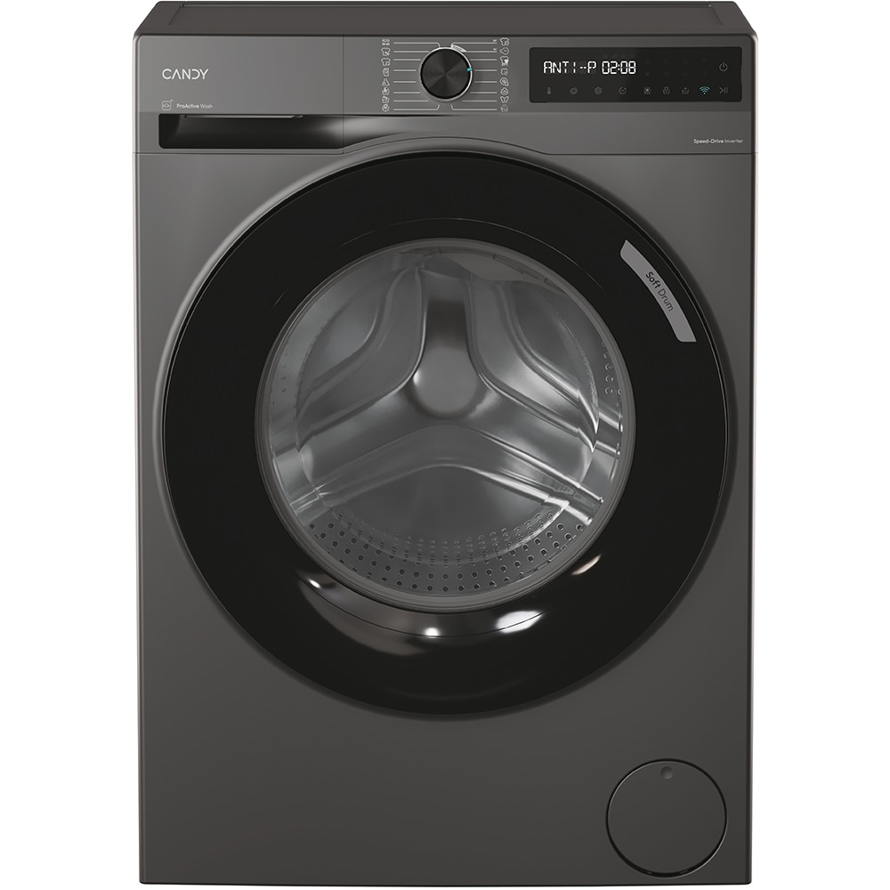Masina de spalat rufe frontala slim CANDY BR 47SBL8G-S, ProActive Wash, 7 kg, 1400rpm, Clasa A, Wi-Fi, antracit