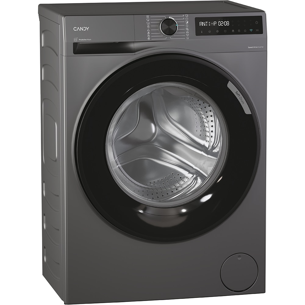 Masina de spalat rufe frontala slim CANDY BR 47SBL8G-S, ProActive Wash, 7 kg, 1400rpm, Clasa A, Wi-Fi, antracit
