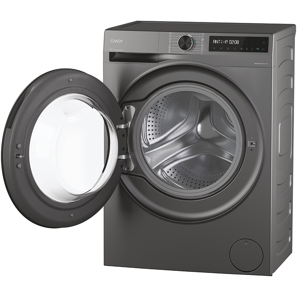 Masina de spalat rufe frontala slim CANDY BR 47SBL8G-S, ProActive Wash, 7 kg, 1400rpm, Clasa A, Wi-Fi, antracit