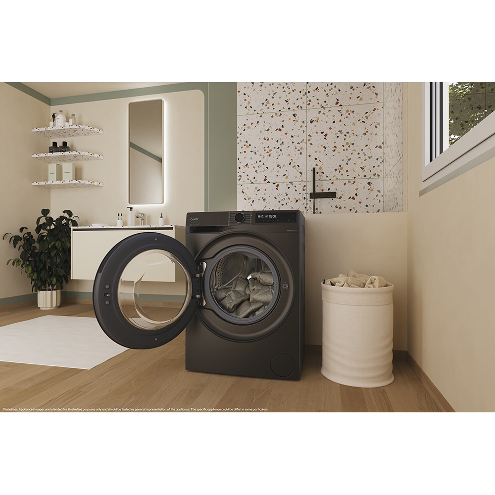 Masina de spalat rufe frontala slim CANDY BR 47SBL8G-S, ProActive Wash, 7 kg, 1400rpm, Clasa A, Wi-Fi, antracit