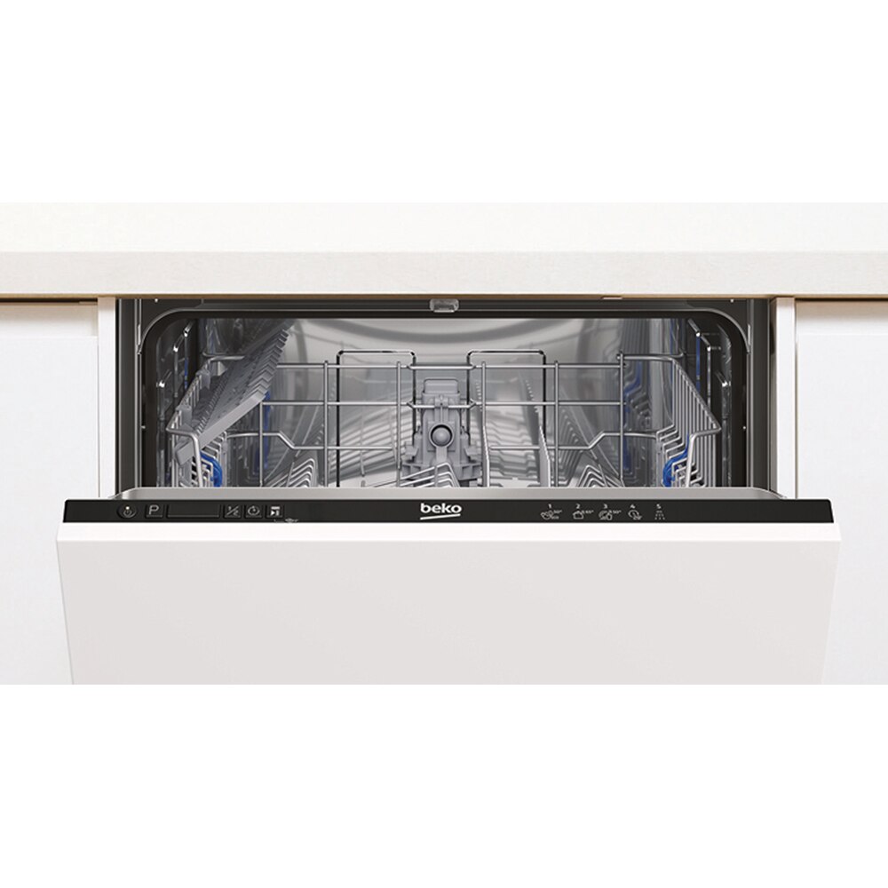 Masina de spalat vase incorporabila BEKO BRI63491, 14 seturi, 5 programe, 60 cm, Clasa D, panou comanda negru