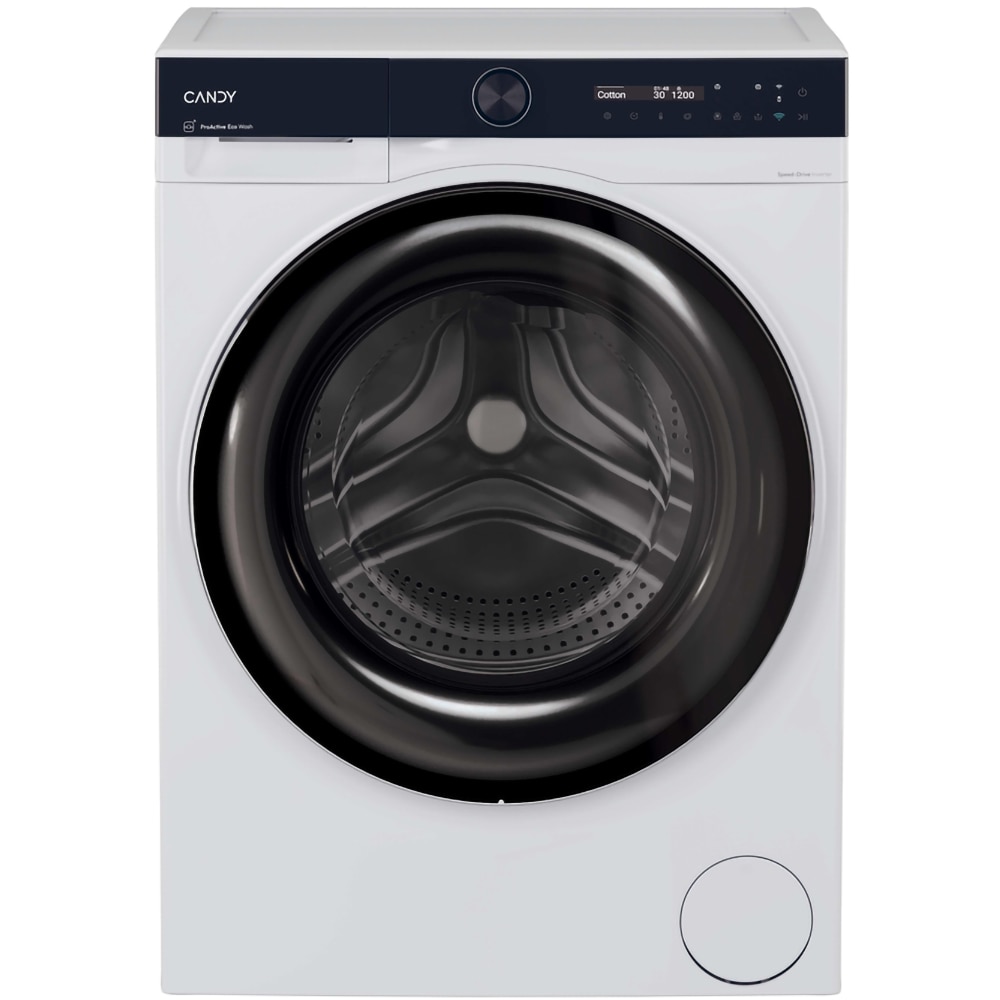 Masina de spalat rufe frontala CANDY BS B12B8-S, ProActive EcoWash, 12 kg, 1400rpm, Clasa A, Wi-Fi, alb