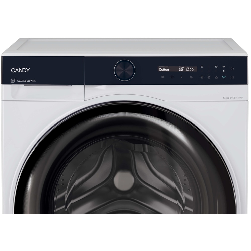 Masina de spalat rufe frontala CANDY BS B12B8-S, ProActive EcoWash, 12 kg, 1400rpm, Clasa A, Wi-Fi, alb