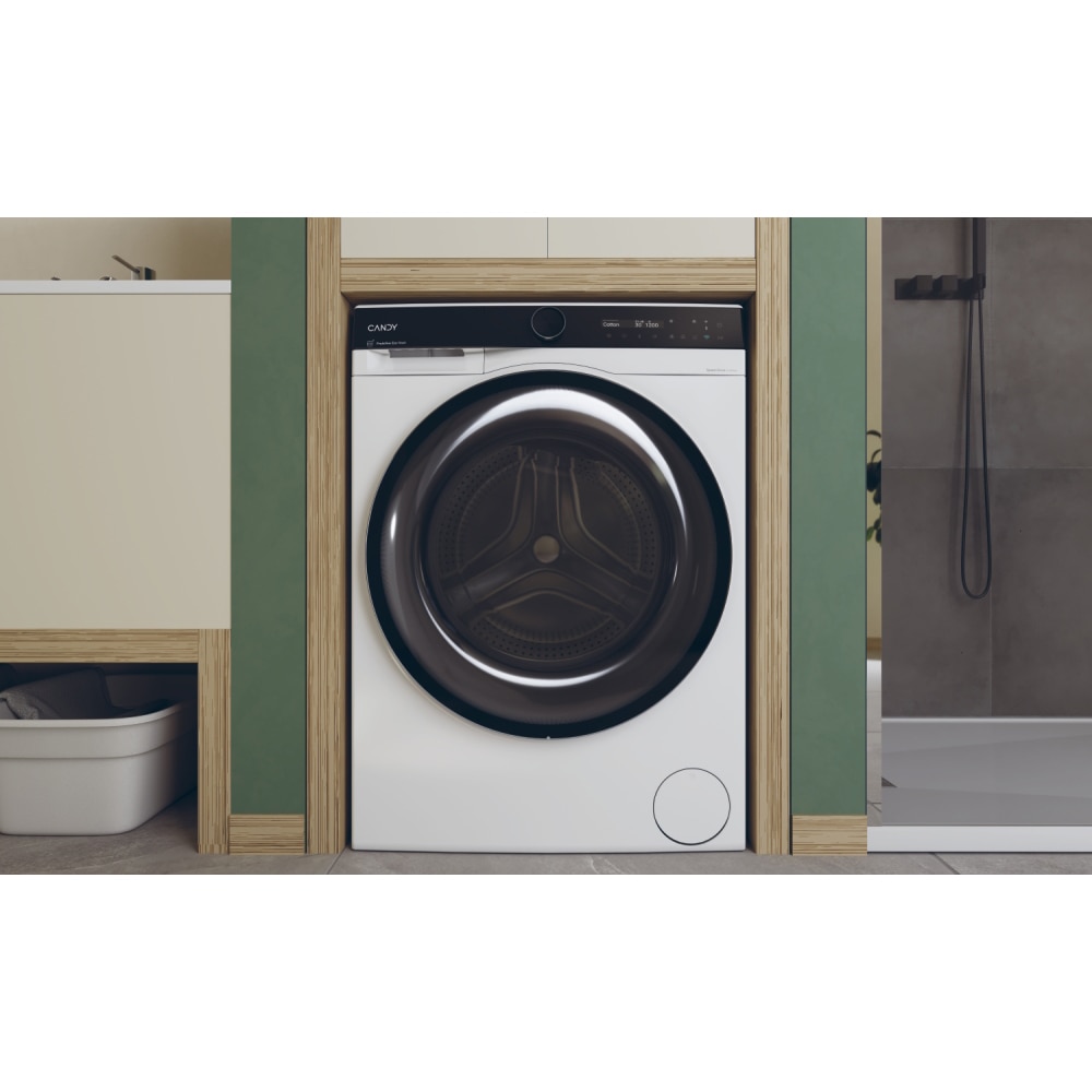 Masina de spalat rufe frontala CANDY BS B12B8-S, ProActive EcoWash, 12 kg, 1400rpm, Clasa A, Wi-Fi, alb