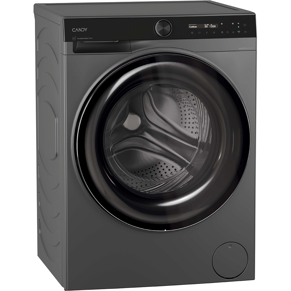 Masina de spalat rufe frontala slim CANDY BS 48SB6G-S, ProActive EcoWash, 8 kg, 1400rpm, Clasa A, Wi-Fi, antracit