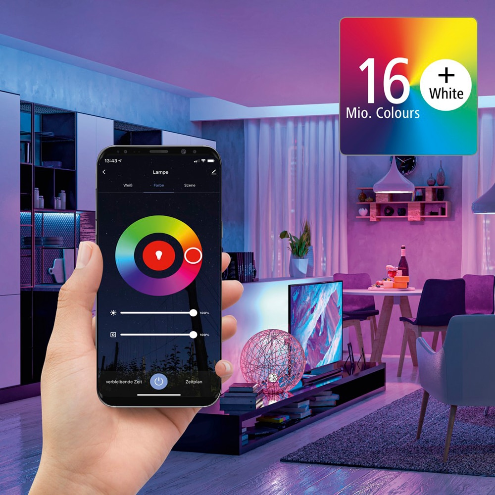 Bec LED Smart HAMA 176599, E14, 5.5W, 470lm, Wi-Fi, lumina variabila, compatibil Alexa