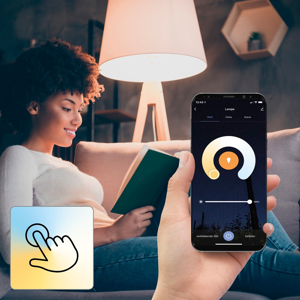 Bec LED Smart HAMA 176600, E27, 10W, 806lm, Wi-Fi, lumina variabila, compatibil Alexa