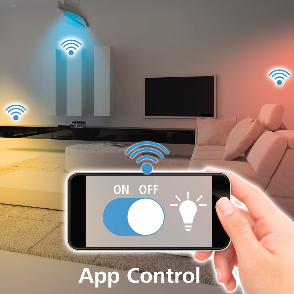 Bec LED Smart HAMA 176603, E27, 7W, 806lm, Wi-Fi, lumina variabila, compatibil Alexa