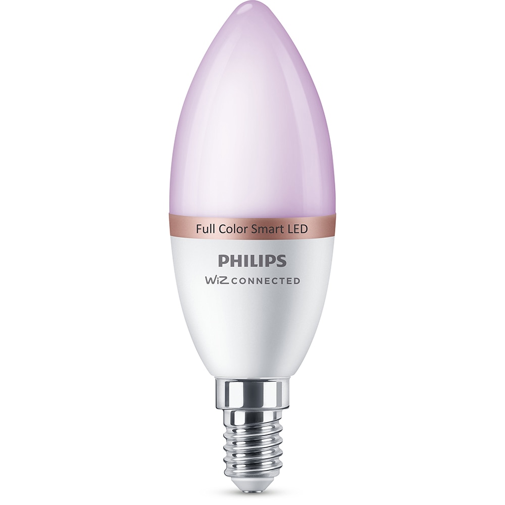 Bec LED Smart PHILIPS C37, E14, 4.9W, 470lm, Wi-Fi, lumina variabila, compatibil Alexa, Google Assistant